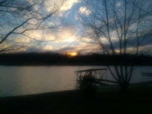 Sunrise at the lake house
